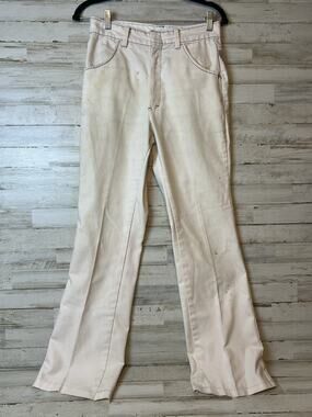 VTG 70s Sears “Put On Shop” Jeans Destroyed Workwear USA Distressed Flare 29x31